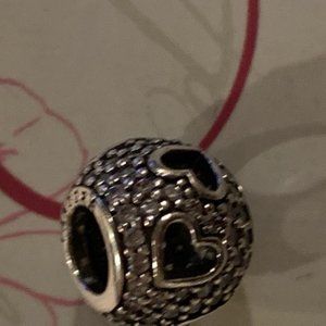 Pandora Tumbling Hearts Silver Charm